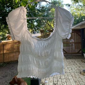 White smock top